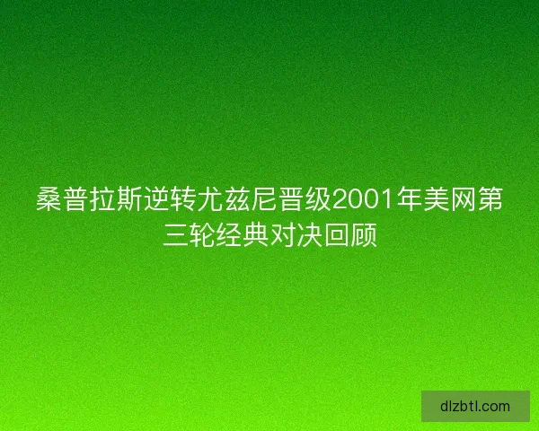 桑普拉斯逆转尤兹尼晋级2001年美网第三轮经典对决回顾 桑普拉斯逆转尤兹尼晋级2001年美网第三轮经典对决回顾