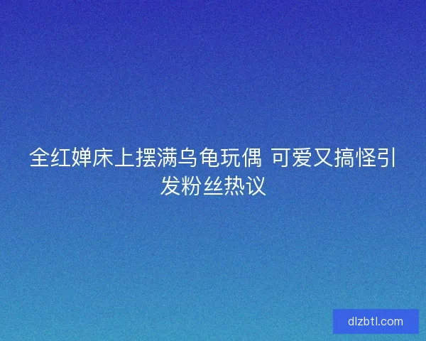 全红婵床上摆满乌龟玩偶 可爱又搞怪引发粉丝热议